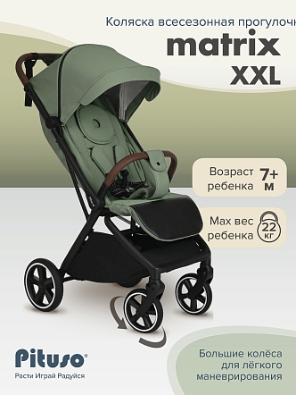Прогулочная коляска Pituso MATRIX/чехол на ножки/PU(большие колеса) XXL купить — фото 12