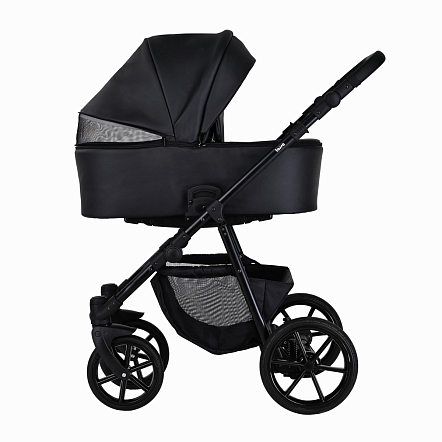 Коляска Pituso 2 в1 Tossa короб+прогулка Кожа/Black TS/25/1