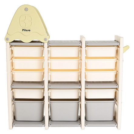 Стеллаж Pituso для игрушек Домик Green/Серый-белый-фисташка FE-SN-SW004-green купить — фото 2