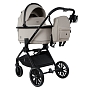 Коляска 2 в1 Pituso Mayla Plus короб+прогулка Beige/Black MPLS/555-Beige