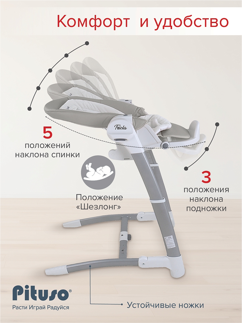 Стульчик для кормления Pituso Triola 3 в 1 SG116 купить — фото 19