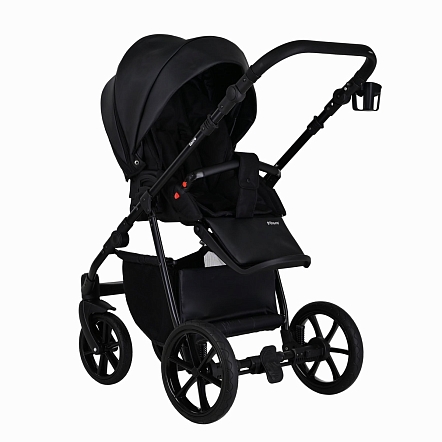 Коляска Pituso 2 в1 Tossa короб+прогулка Кожа/Black TS/25/1