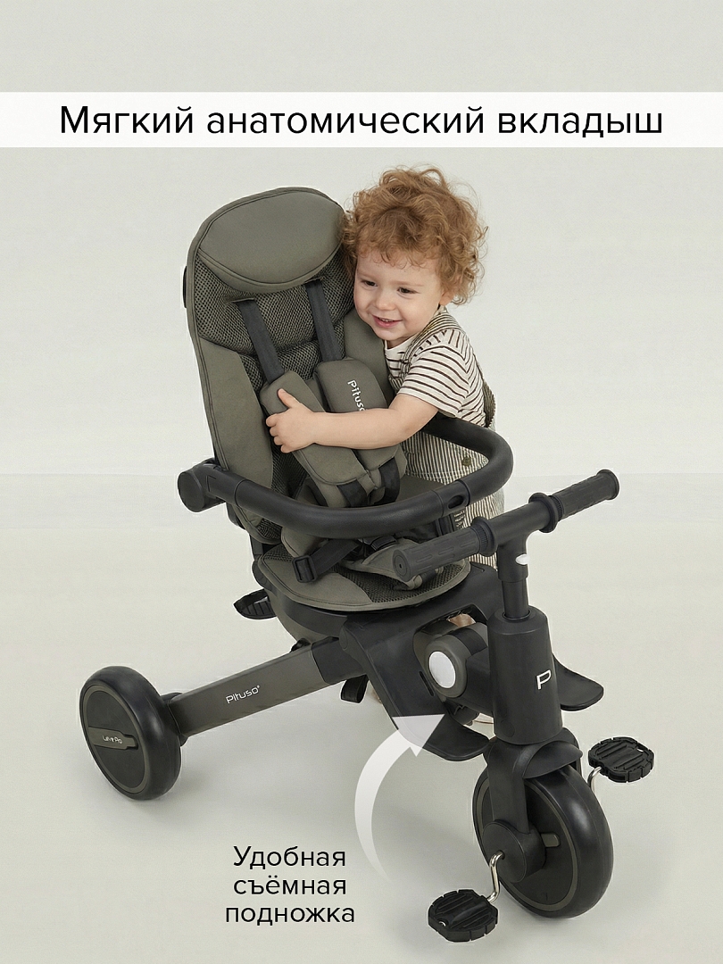 Велосипед Pituso трехколесный Leve Pro складной/сумка T8 PLUS купить — фото 29