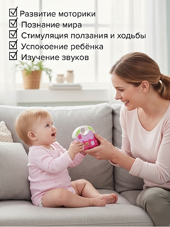 Развивающая игрушка Pituso Музыкальный дом свет,звук K999-105G Pink купить — фото 4