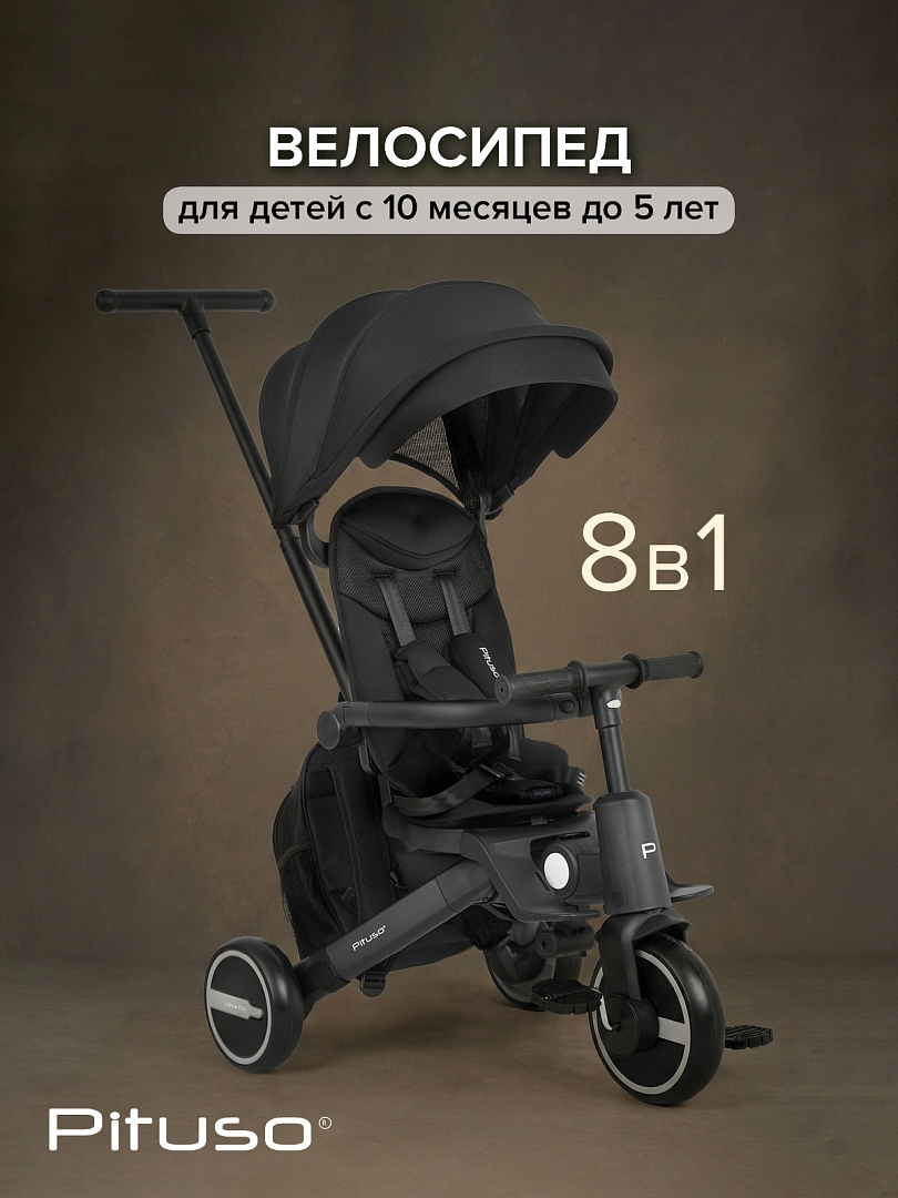 Велосипед Pituso трехколесный Leve Pro складной/сумка T8 PLUS купить — фото 22