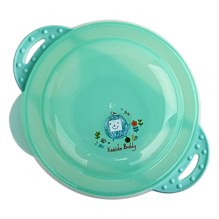 Тарелка Pituso детская на присоске с крышкой 400 мл Mint (Мятный) KD88661 купить — фото 3
