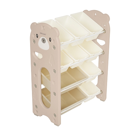 Стеллаж для игрушек с ящиками Pituso Балу,4 яруса 67*33*85 Beige/Бежевый NSNJ-0001-4-3-Beige купить — фото 5