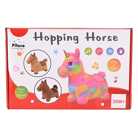 Прыгуны-животные Pituso Лошадка, pvc .чехол, насос, муз. GS015-Black купить — фото 6