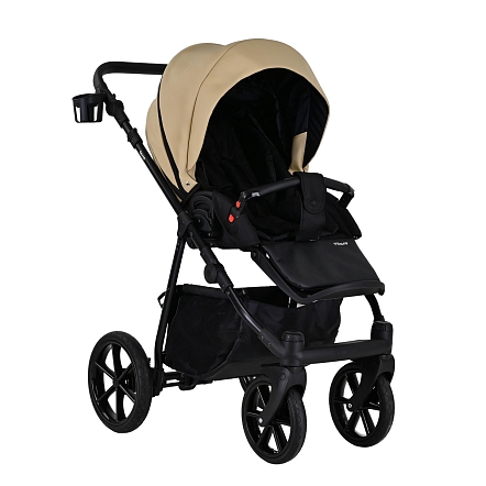 Коляска Pituso 2 в1 Tossa короб+прогулка Кожа/Camel TS/25/6